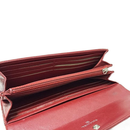 Chanel Long Wallet Matelasse Bordeaux Silver Hardware Lambskin
