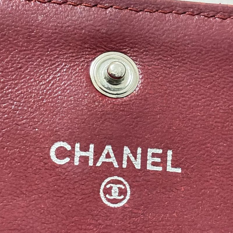 Chanel Long Wallet Matelasse Bordeaux Silver Hardware Lambskin