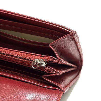 Chanel Long Wallet Matelasse Bordeaux Silver Hardware Lambskin