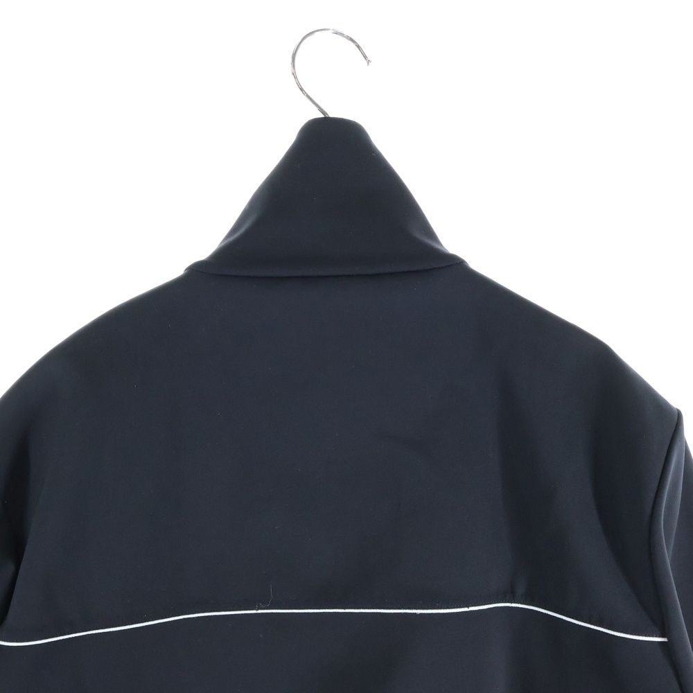 Prada 19ss Zip Up Track Jacket with Rubber Logo Patch Black Sjc553 S191 1m03
