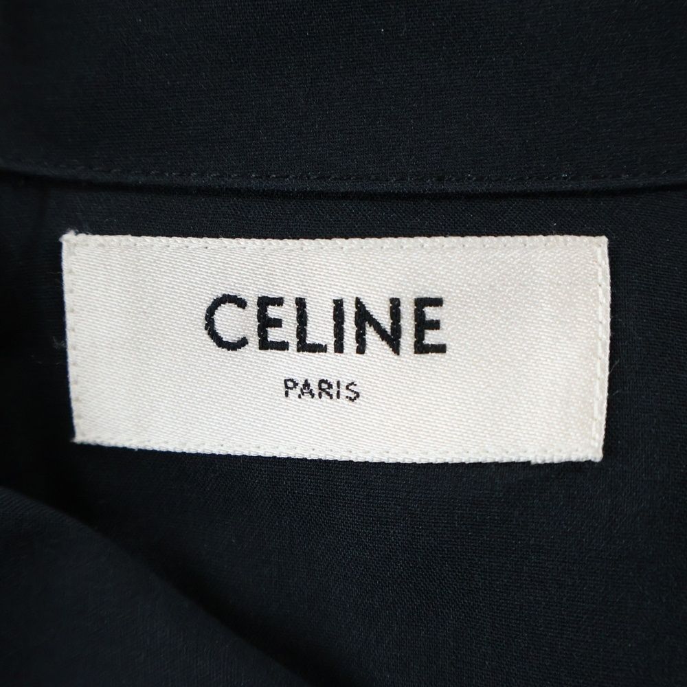 Celine Sunset Print Loose Haw Aiian Short Sleeve Shirt Rayon Black/blue