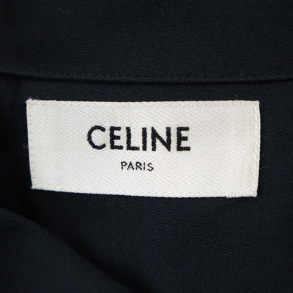 Celine Sunset Print Loose Haw Aiian Short Sleeve Shirt Rayon Black/blue