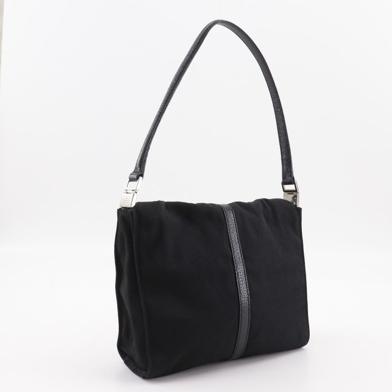 Gucci Jackie 001.3734.200047 Nylon Canvas Black Women's Shoulder Bag