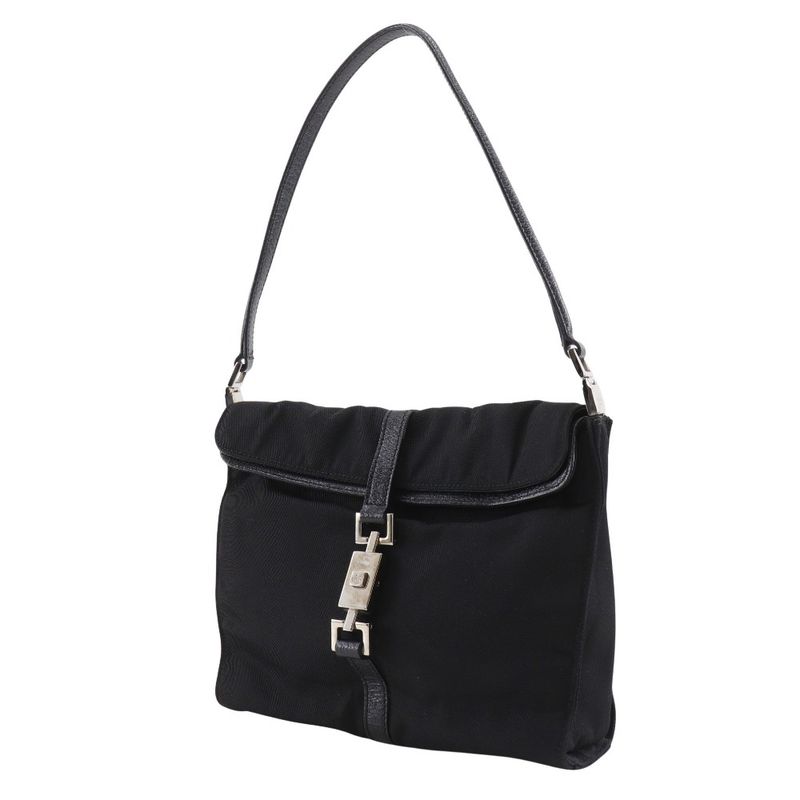 Gucci Jackie 001.3734.200047 Nylon Canvas Black Women's Shoulder Bag