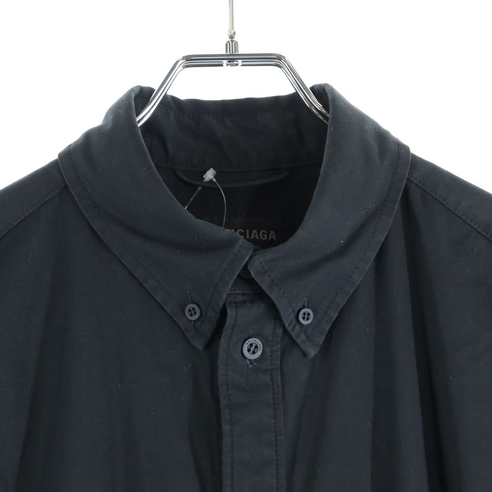 Balenciaga Button Down Cargo Shirt Blouson Black