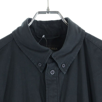 Balenciaga Button Down Cargo Shirt Blouson Black