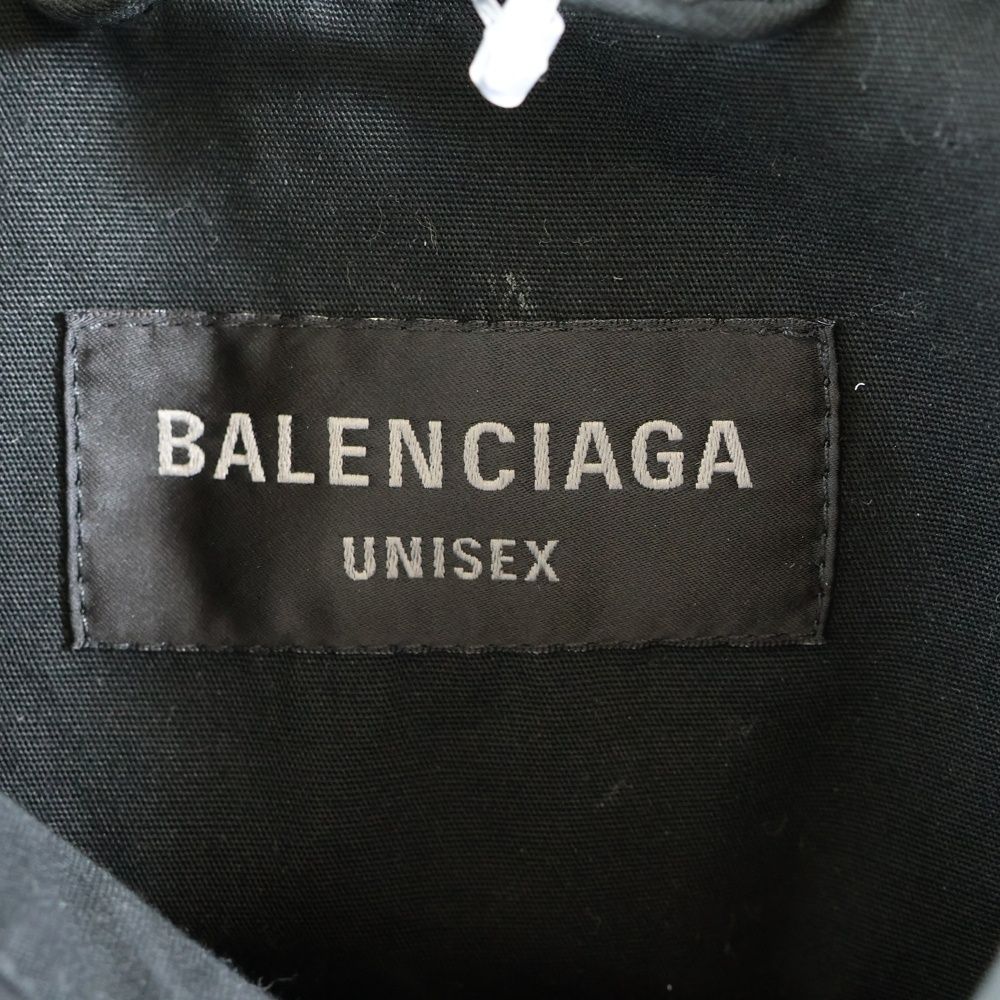Balenciaga Button Down Cargo Shirt Blouson Black