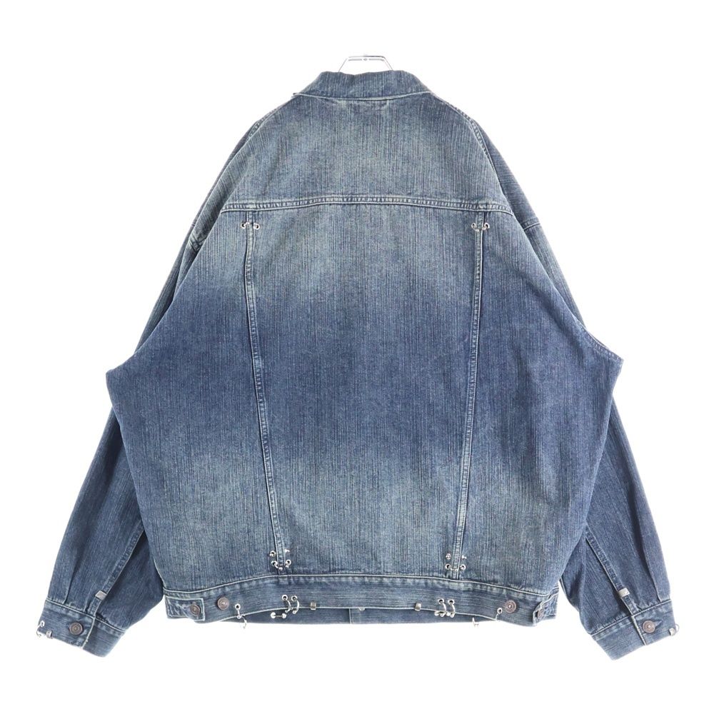 Balenciaga 24ss Earrings Processed Oversize D Denim Jacket Indigo