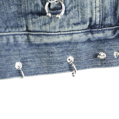 Balenciaga 24ss Earrings Processed Oversize D Denim Jacket Indigo