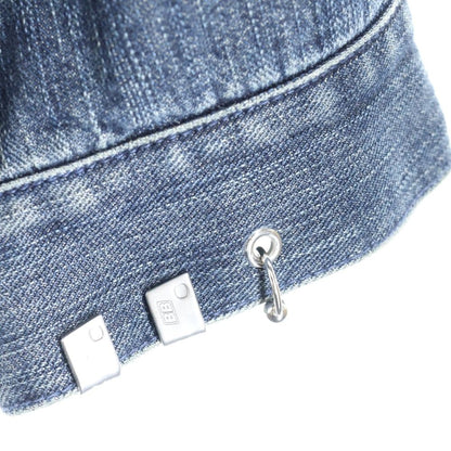 Balenciaga 24ss Earrings Processed Oversize D Denim Jacket Indigo