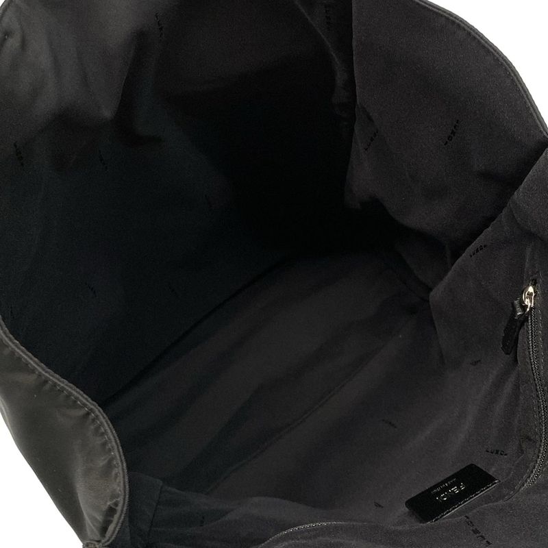 Fendi Tote Bag Bugs 7va367 Black X Yellow Leather