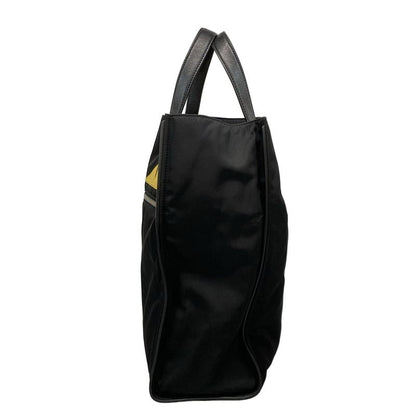 Fendi Tote Bag Bugs 7va367 Black X Yellow Leather