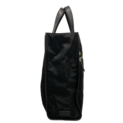 Fendi Tote Bag Bugs 7va367 Black X Yellow Leather