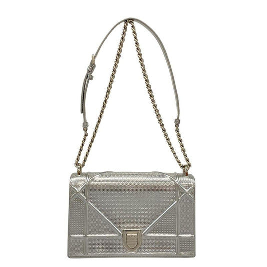 Dior Christian Dior Shoulder Bag Dior Ama Micro Cannage Silver Chain Shoulder