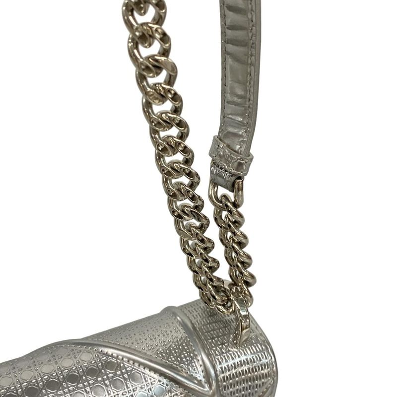 Dior Christian Dior Shoulder Bag Dior Ama Micro Cannage Silver Chain Shoulder
