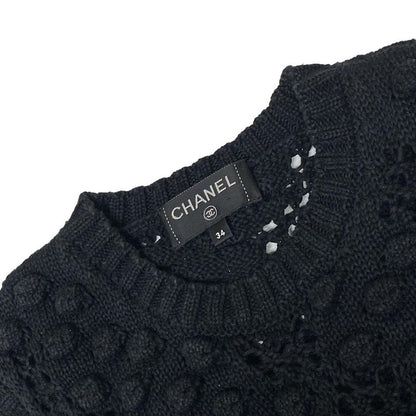 Chanel Dress Size 34 S Women's - P56248 Black Sleeveless Knit Cotton