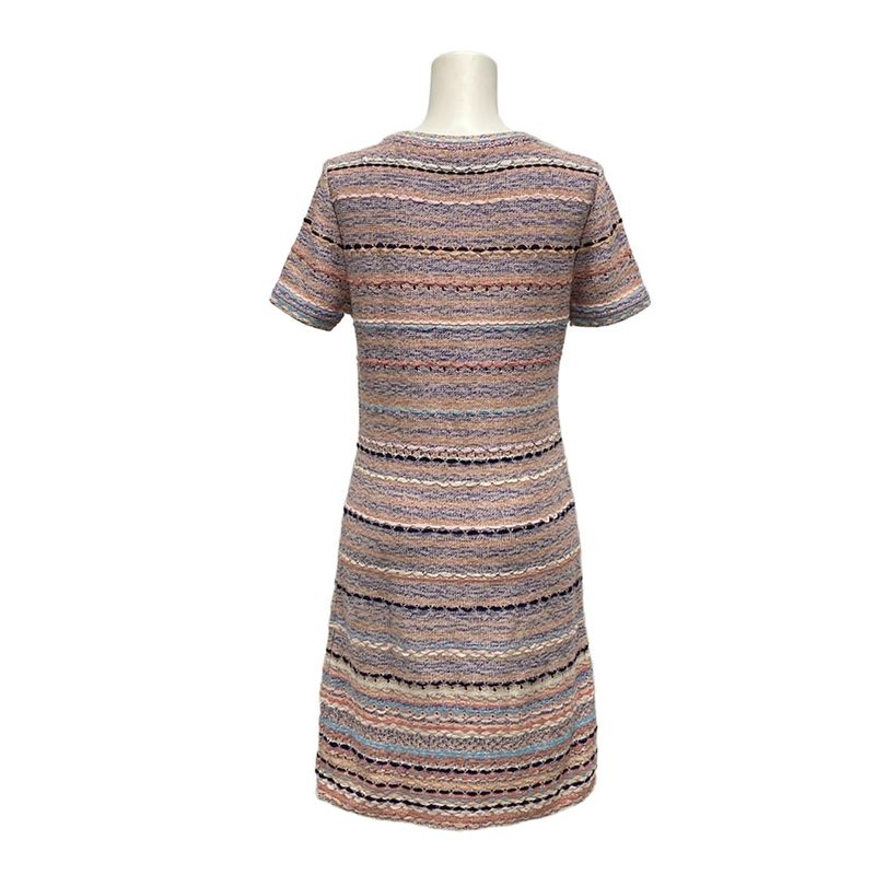 Chanel Dress Size 34 S Women's - P58550 Pink X Blue X Multi Knit Tweed Short