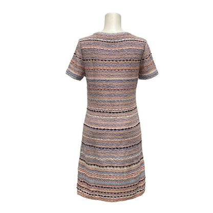Chanel Dress Size 34 S Women's - P58550 Pink X Blue X Multi Knit Tweed Short