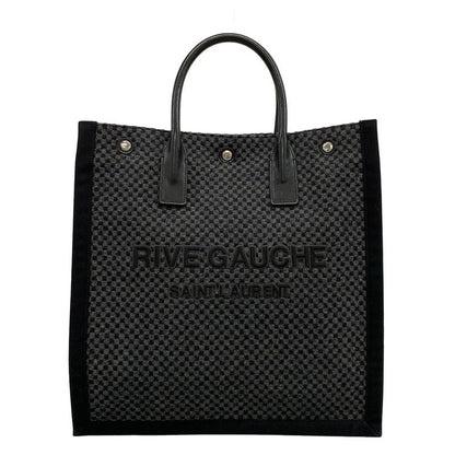 Saint Laurent Paris Tote Bag North South Rive Gauche 632539 Black X Dark Gray