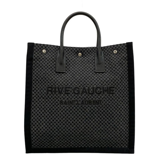 Saint Laurent Paris Tote Bag North South Rive Gauche 632539 Black X Dark Gray
