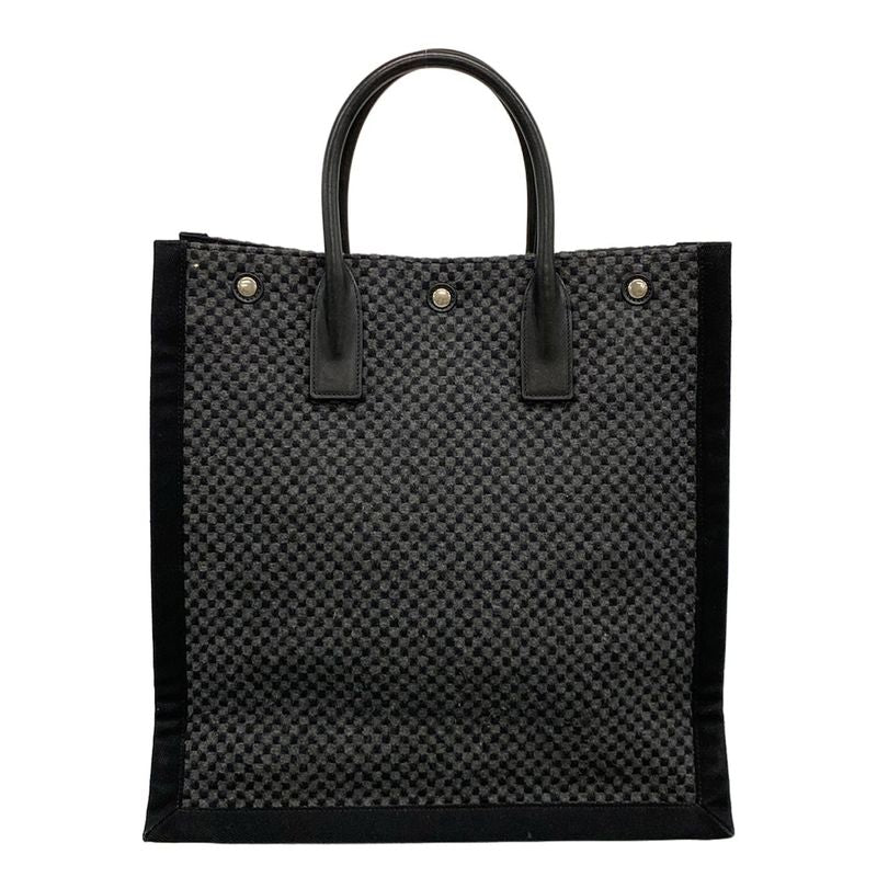 Saint Laurent Paris Tote Bag North South Rive Gauche 632539 Black X Dark Gray
