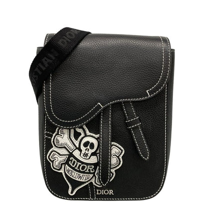 Dior Christian Dior Shoulder Bag Saddle Bee Pouch Black Dior And Shawn Bee