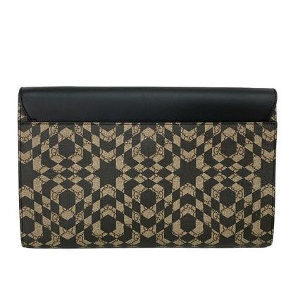Gucci Clutch Bag GG Kaleido Supreme Canvas Portfolio 406725 Beige X Dark Brown