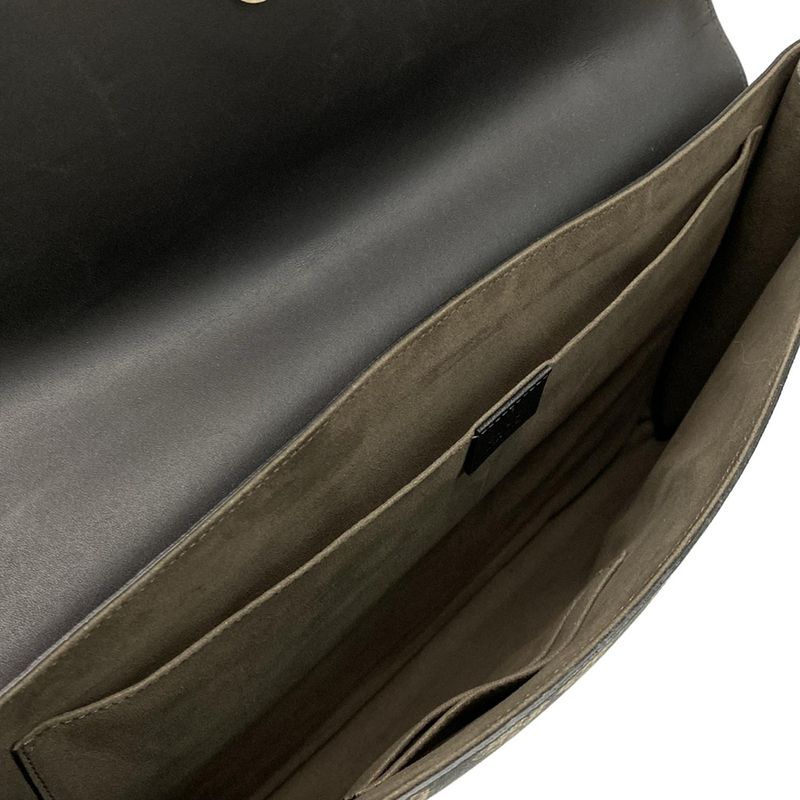 Gucci Clutch Bag GG Kaleido Supreme Canvas Portfolio 406725 Beige X Dark Brown