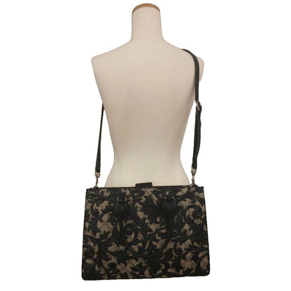 Gucci Arabesque GG Supreme Shoulder Bag 409531 Beige Black