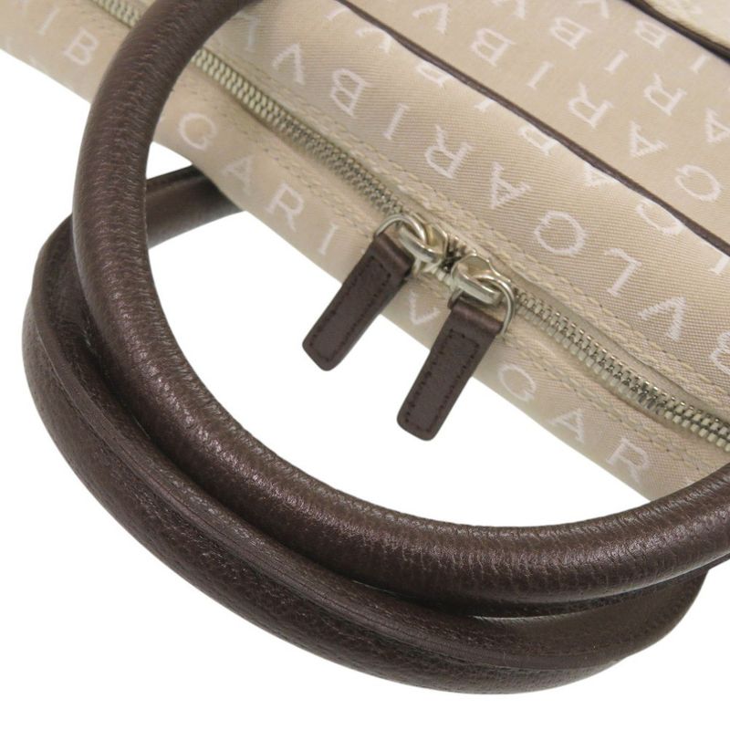 Bvlgari Logomania Canvas Beige Business Bag Handbag 2083 Bvlgari