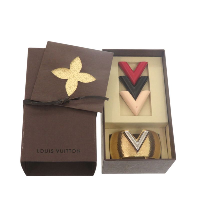 Louis Vuitton Cuff Essential V Colorama Bangle M68031 Metal Gold Bracelet LV