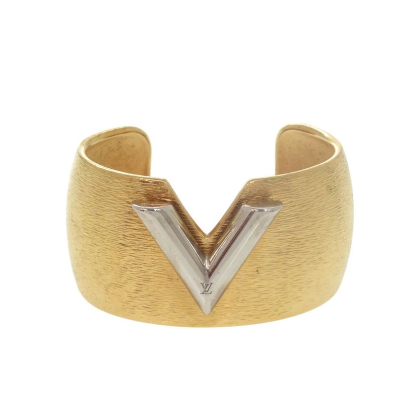Louis Vuitton Cuff Essential V Colorama Bangle M68031 Metal Gold Bracelet LV