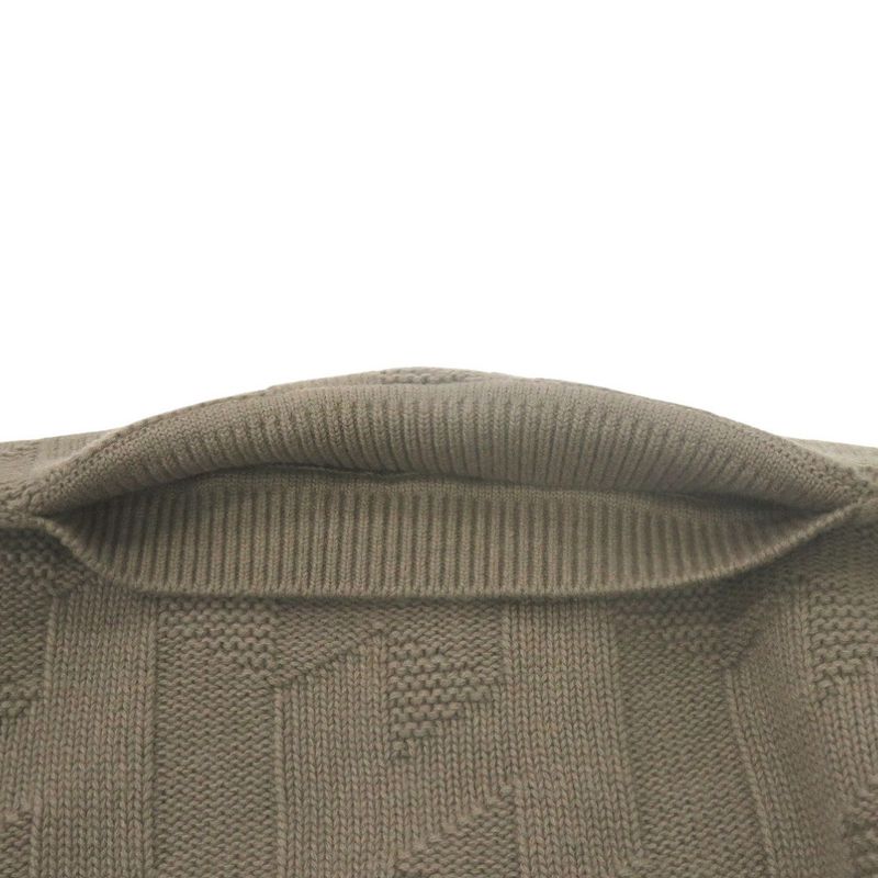 Hermes H Motif Knit Poncho Cape H4h2904d3dk34 Size 34 Wool Etoupe Brown 0244