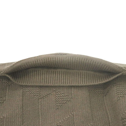 Hermes H Motif Knit Poncho Cape H4h2904d3dk34 Size 34 Wool Etoupe Brown 0244