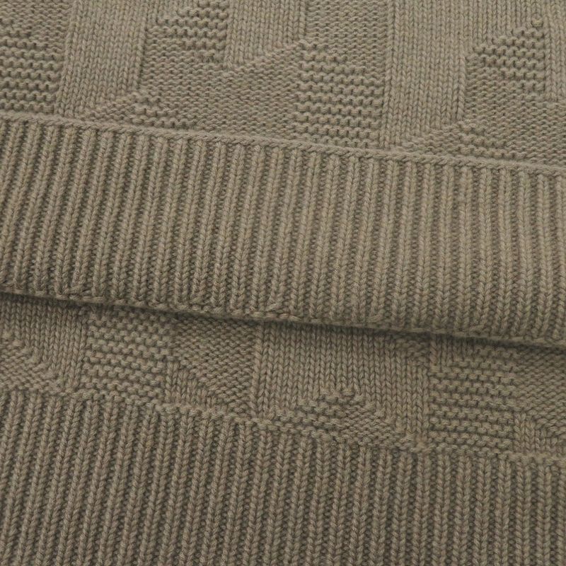 Hermes H Motif Knit Poncho Cape H4h2904d3dk34 Size 34 Wool Etoupe Brown 0244