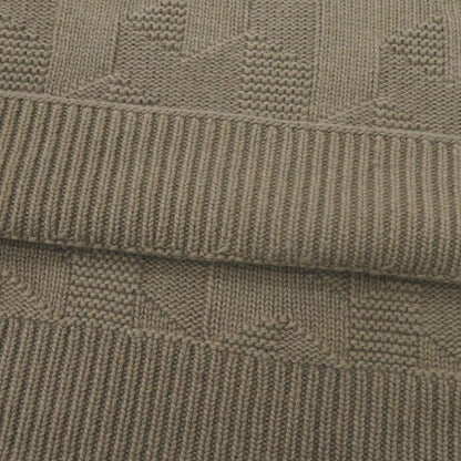 Hermes H Motif Knit Poncho Cape H4h2904d3dk34 Size 34 Wool Etoupe Brown 0244