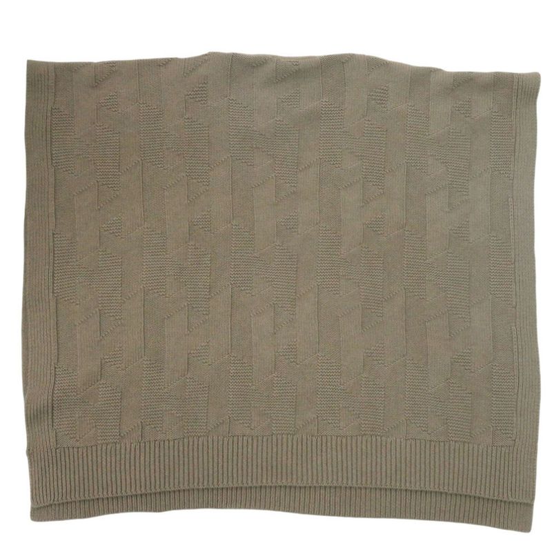 Hermes H Motif Knit Poncho Cape H4h2904d3dk34 Size 34 Wool Etoupe Brown 0244