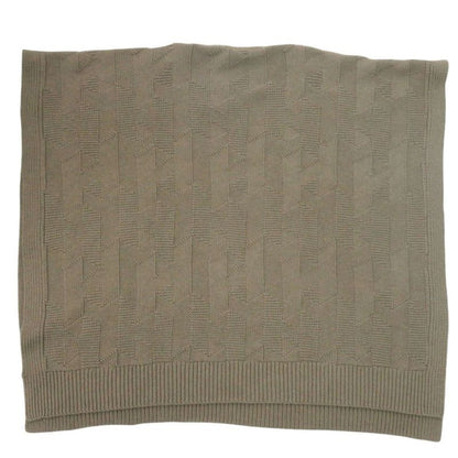 Hermes H Motif Knit Poncho Cape H4h2904d3dk34 Size 34 Wool Etoupe Brown 0244