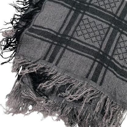 Em1252 Gucci Large Shawl Fringe Lamé Gray - Shawl