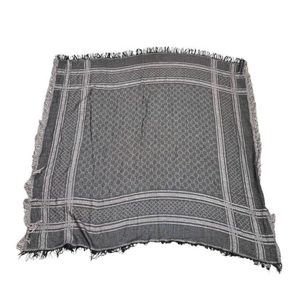 Em1252 Gucci Large Shawl Fringe Lamé Gray - Shawl