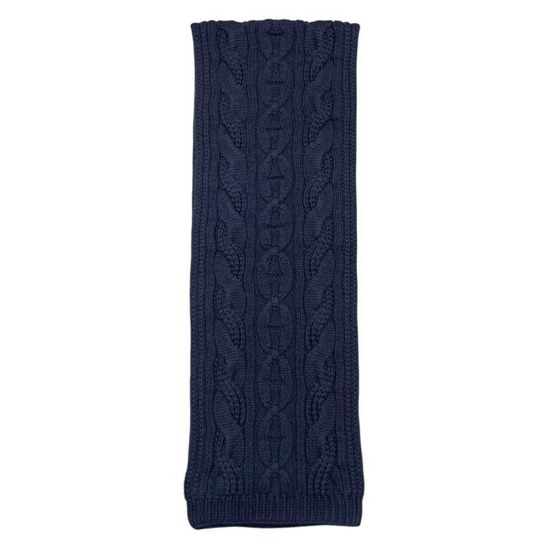 Hermes Muffler - Cable - Maillon H394840t 04 Cashmere Knit Marine Navy - Hermes