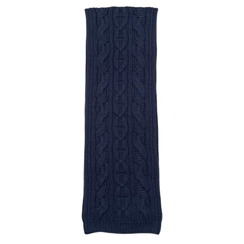Hermes Muffler - Cable - Maillon H394840t 04 Cashmere Knit Marine Navy - Hermes