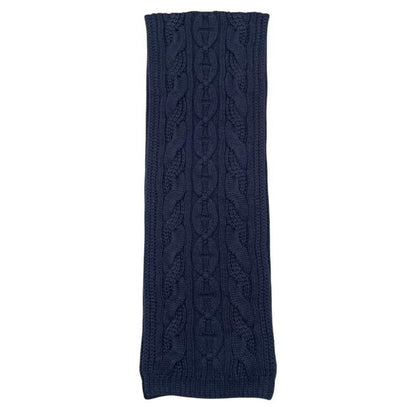 Hermes Muffler - Cable - Maillon H394840t 04 Cashmere Knit Marine Navy - Hermes