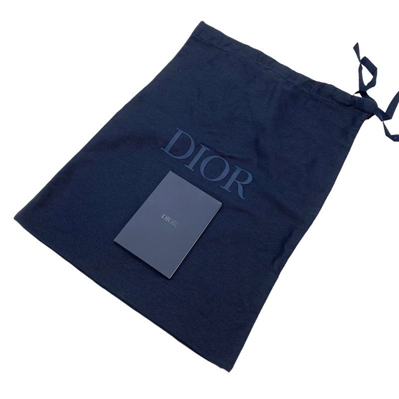 Christian DIOR Explorer Loafer Leather Shoes Leather Black Beige Oblique Men's