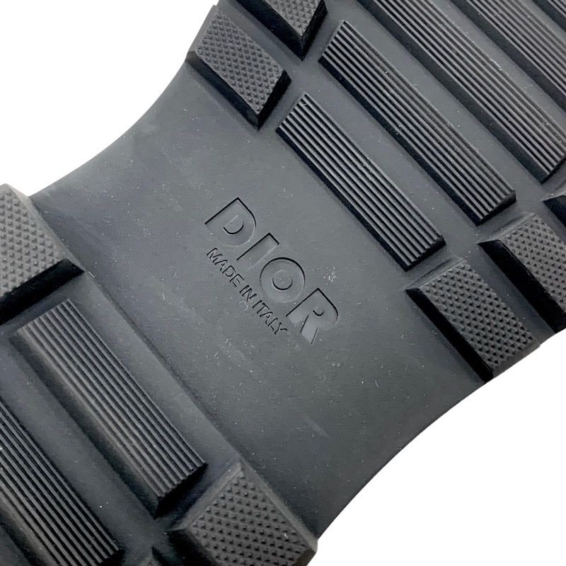 Christian DIOR Explorer Loafer Leather Shoes Leather Black Beige Oblique Men's