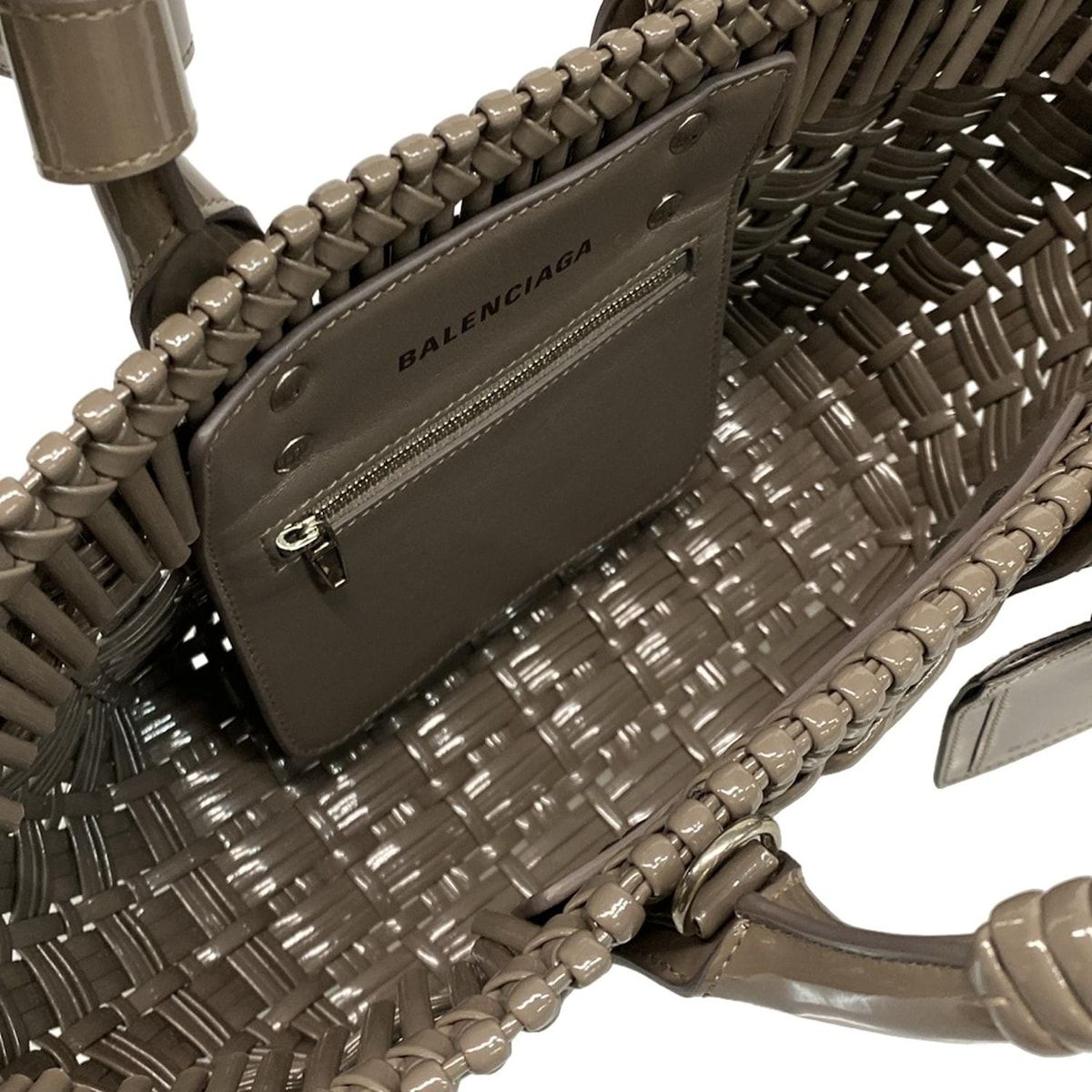 BALENCIAGA Tote Bag Bistro XS Basket 671342 Brown Basket Bag/Japan Limited