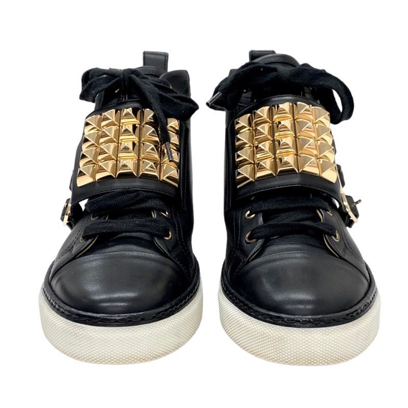 Hermes Lennox Sneakers High Cut Sneakers Exlibris Studs Corriedo Chien Leather