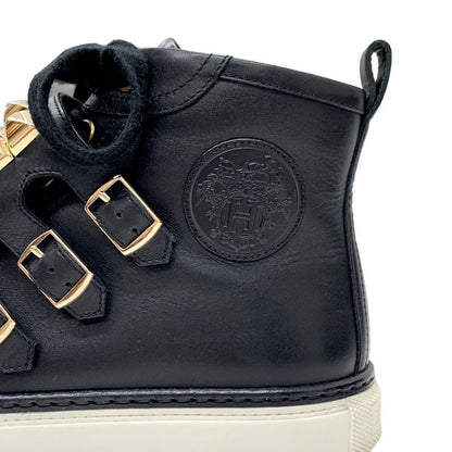 Hermes Lennox Sneakers High Cut Sneakers Exlibris Studs Corriedo Chien Leather