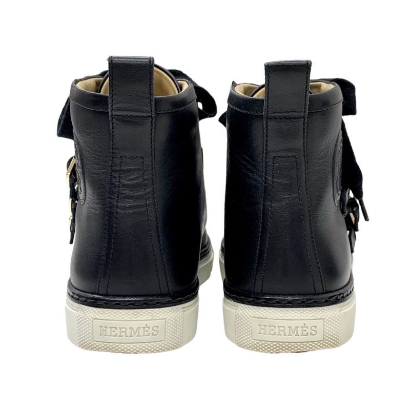 Hermes Lennox Sneakers High Cut Sneakers Exlibris Studs Corriedo Chien Leather