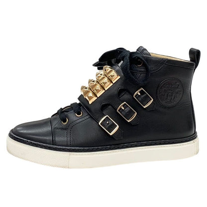 Hermes Lennox Sneakers High Cut Sneakers Exlibris Studs Corriedo Chien Leather